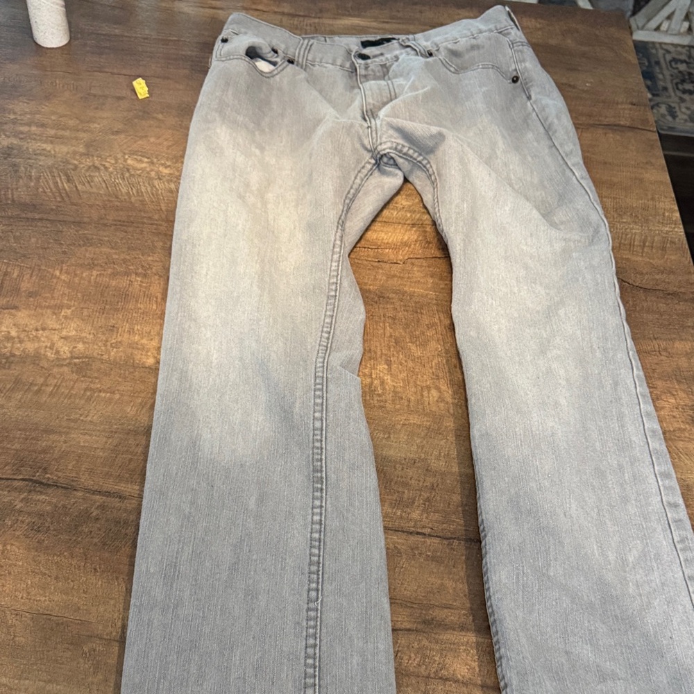 Hype Men's Light Gray Straight Jeans